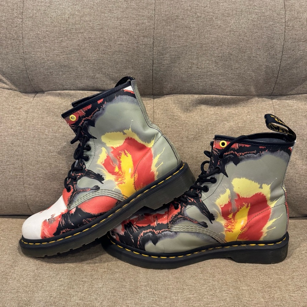 Dr Martens 1460 Tate ‘Volcanic Flare’ Leather Lace Up Boots Size 10 - Picture 5 of 13